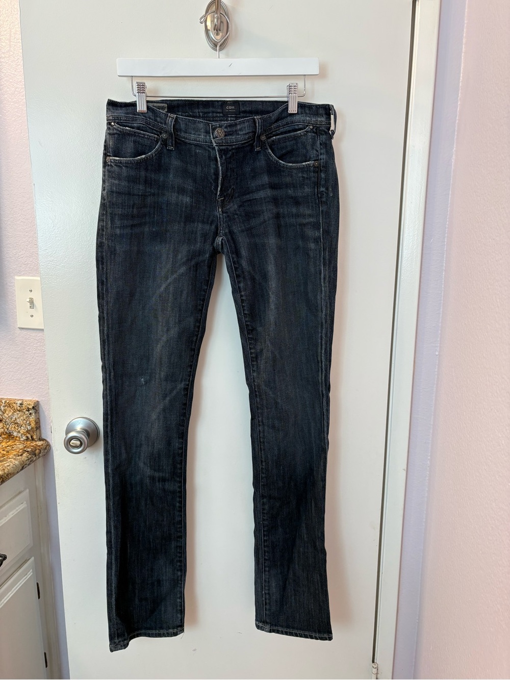 Citizens Of Humanity Black Straight Leg Jeans Size 30